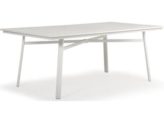 Watermark Living Sandoval Faux Wood Rectangular Dining Table Top with Umbrella Hole