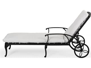 Watermark Living Oxford Cast Aluminum Weathered Black Outdoor Patio Chaise Lounge