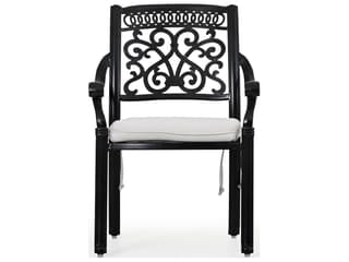 Dauphine Cast Aluminum Outdoor Patio Dining Arm Chair