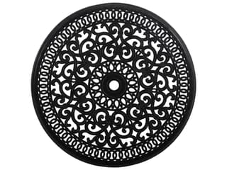 Watermark Living Dauphine Cast Aluminum Round Outdoor Patio Dining Table with Umbrella Hole