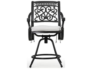 Watermark Living Dauphine Cast Aluminum Swivel Counter Height Stool