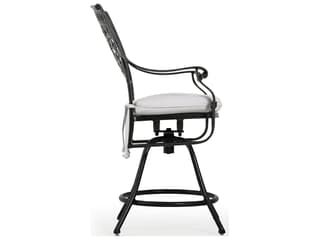 Watermark Living Dauphine Cast Aluminum Swivel Counter Height Stool