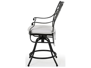 Watermark Living Dauphine Cast Aluminum Swivel Counter Height Stool