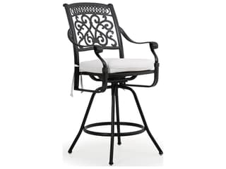 Watermark Living Dauphine Cast Aluminum Swivel Bar Height Stool
