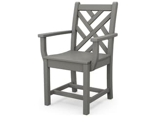 POLYWOOD Chippendale Nautical Trestle Dining Arm Chair - Thumbnail 5