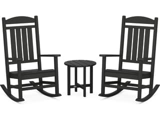 POLYWOOD® Presidential Recycled Plastic 3-Piece Rocker Outdoor Patio Lounge Set