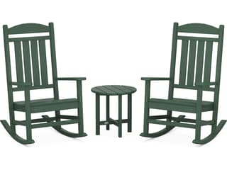 POLYWOOD® Presidential Recycled Plastic 3-Piece Rocker Outdoor Patio Lounge Set