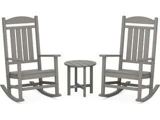 POLYWOOD® Presidential Recycled Plastic 3-Piece Rocker Outdoor Patio Lounge Set