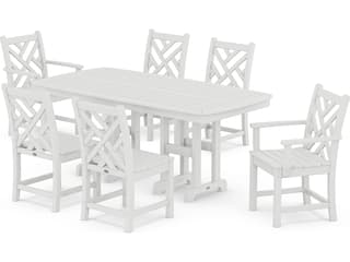POLYWOOD® Chippendale Recycled Plastic 7-Piece Outdoor Dining Set