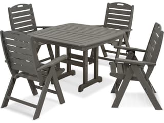 POLYWOOD® Nautical Recycled Plastic 5 Piece Patio Dining Set