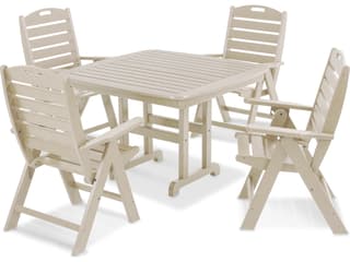 POLYWOOD® Nautical Recycled Plastic 5 Piece Patio Dining Set