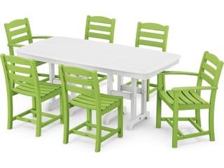 POLYWOOD® La Casa Cafe Recycled Plastic 7 Piece Outdoor Patio Dining Set