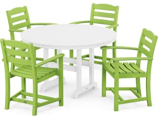 POLYWOOD® La Casa Cafe Recycled Plastic 5 Piece Patio Dining Set