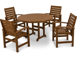 POLYWOOD® Signature Recycled Plastic 5-Piece Outdoor Dining Set