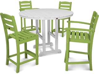 POLYWOOD® La Casa Cafe Recycled Plastic 5 Piece Outdoor Dining Set
