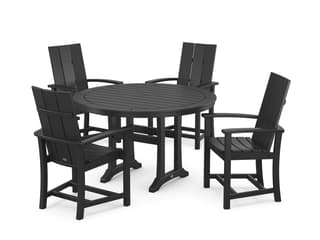 POLYWOOD® Modern Recycled Plastic Trio 5 Piece Outdoor Dining Set