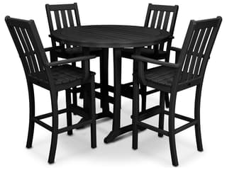 POLYWOOD® Vineyard Recycled Plastic 5 Piece Bar Set