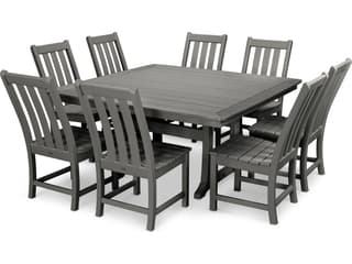 POLYWOOD® Vineyard Recycled Plastic 9 Piece Outdoor Patio Dining Set