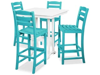 POLYWOOD® La Casa Recycled Plastic 5 Piece Farmhouse Bar Set