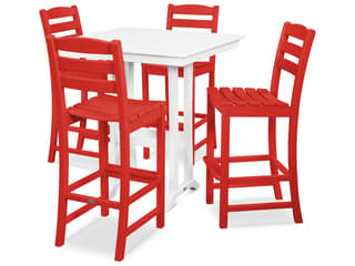 POLYWOOD® La Casa Recycled Plastic 5 Piece Farmhouse Bar Set