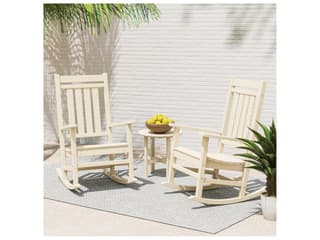 POLYWOOD® Estate Recycled Plastic 3 Piece Porch Rocker Outdoor Lounge Set