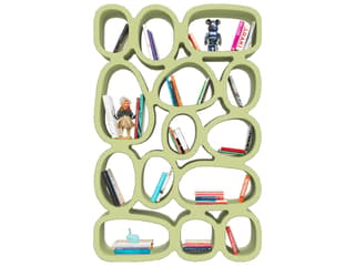 Koibuchi Freestanding Bookcase in Green Khaki Recyclable Polyethylene