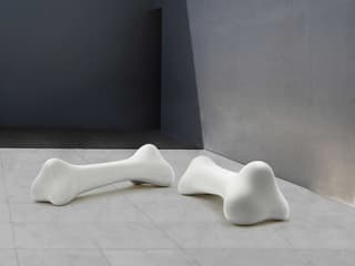 Qeeboo Outdoor Bonos Ivory Recycled Plastic Bench