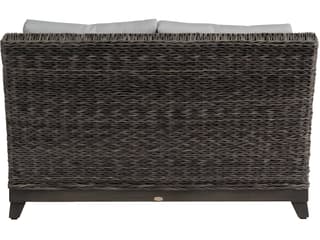 Ratana Boston Silver Ash Grey Aluminum Cushion Loveseat