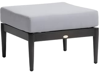 Ratana Bolano Silver Ash Grey Aluminum Cushion Ottoman