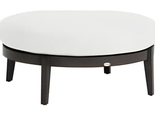 Ratana Lucia Silver Ash Grey Aluminum Cushion Ottoman