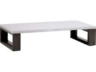 Elements Silver Ash Grey Base & Cement Top Aluminum Rectangular Coffee Table