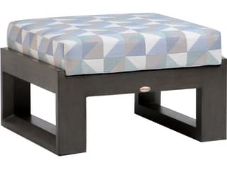 Ratana Elements Silver Ash Grey Aluminum Cushion Ottoman