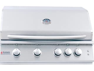 RCS Premier Series 32 Inch 4-Burner Built-In Propane Gas Grill With Rear Infrared Burner & Grill Lights