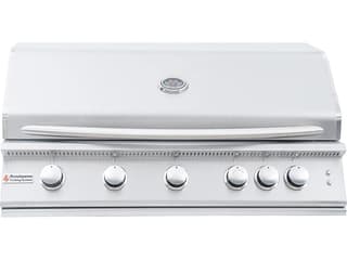 RCS Premier Series 40 Inch 5-Burner Built-In Propane Gas Grill With Rear Infrared Burner & Grill Lights