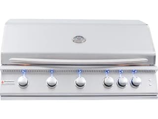 RCS Premier Series 40 Inch 5-Burner Built-In Propane Gas Grill With Rear Infrared Burner & Grill Lights