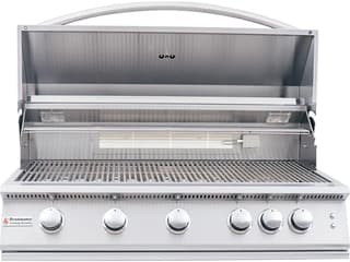 RCS Premier Series 40 Inch 5-Burner Built-In Propane Gas Grill With Rear Infrared Burner & Grill Lights