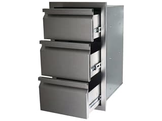 RCS Grills Valiant 17 Inch Stainless Steel Fully Enclosed Triple Drawer