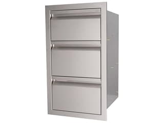 RCS Grills Valiant 17 Inch Stainless Steel Double Access Drawer and Paper Towel Dispenser