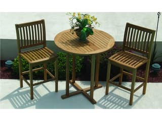 Royal Teak Collection Round Patio Bar Table