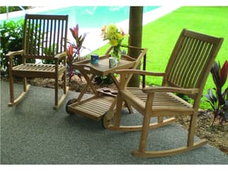 Royal Teak Collection Highback Rocking Outdoor Lounge Chair