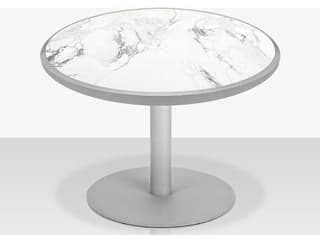 Decoscape Iconic Porcelain Round Dining Table Top with Aluminum Rim