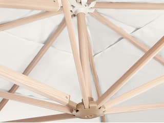 Decoscape The Grand Cantilever Wood Grain 10 Foot Square Umbrella with Sandalwood Base