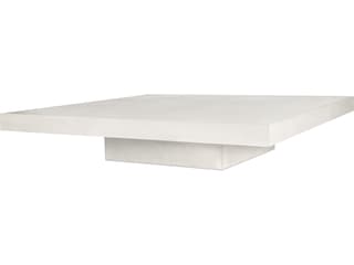 Perpetual Lima Square Coffee Table in Ivory White Lightweight Concrete