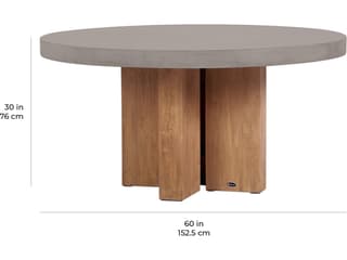 Seasonal Living Perpetual Ivory White Teak Java Round Dining Table