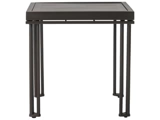Seasonal Living Patinero Smooth Charcoal Satin Aluminum Square End Table