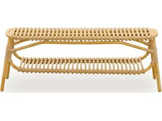 Sika Design Exterior Alumium Rattan Natural Machiya Patio Bench