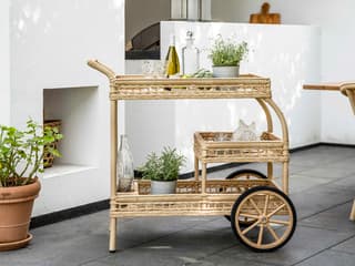 Sika Indoor Georgia Garden Natural Bar Cart