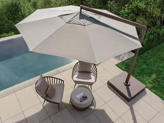 Shademaker Orion Aluminum 10 Foot Octagon Crank Lift Outdoor Patio Umbrella