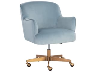 Karina Cornflower Blue Sky Upholstered Adjustable Computer Chair