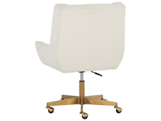 Sunpan Mirian Zenith Alabaster Upholstered Adjustable Computer Chair